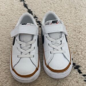 Like new/ worn twice/ Nike Kids White and Tan Sneakers